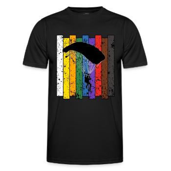 parachute - Men's Functional T-Shirt - black - Front - AI Model Male 178 dark (178cm)