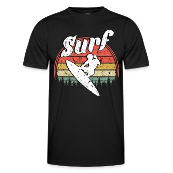 Surfing - T-shirt sport Homme - noir - Devant - AI Model Male 178 dark (178cm)