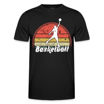 Basketteur - Basket - BBall - Basket Ball - T-shirt sport Homme - noir - Devant - AI Model Male 178 dark (178cm)