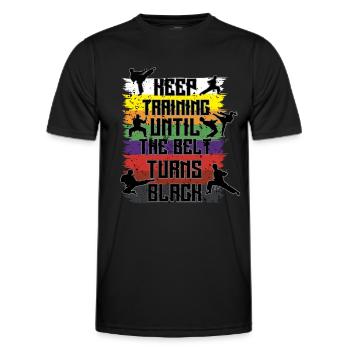 Karaté - T-shirt sport Homme - noir - Devant - AI Model Male 178 dark (178cm)