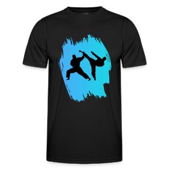 Karaté - T-shirt sport Homme - noir - Devant - AI Model Male 178 dark (178cm)