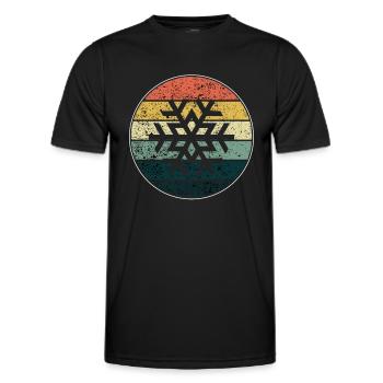 Flocon de neige - T-shirt sport Homme - noir - Devant - AI Model Male 178 dark (178cm)