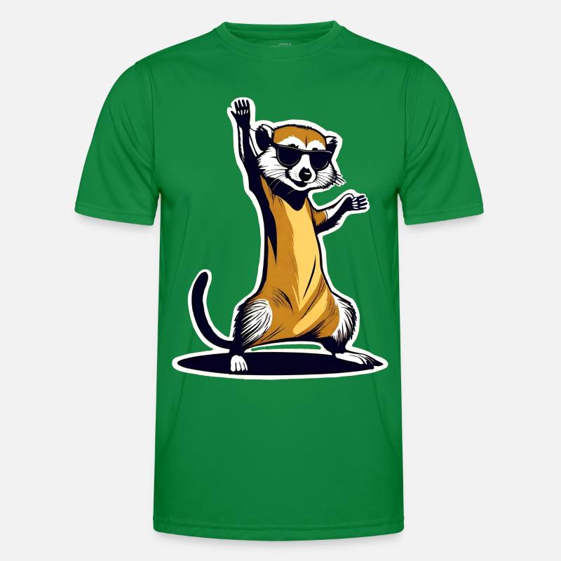 Tanzendes Erdmännchen Männer Funktions-T-Shirt