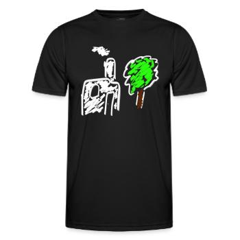 Home - Men's Functional T-Shirt - black - Front - AI Model Male 178 dark (178cm)