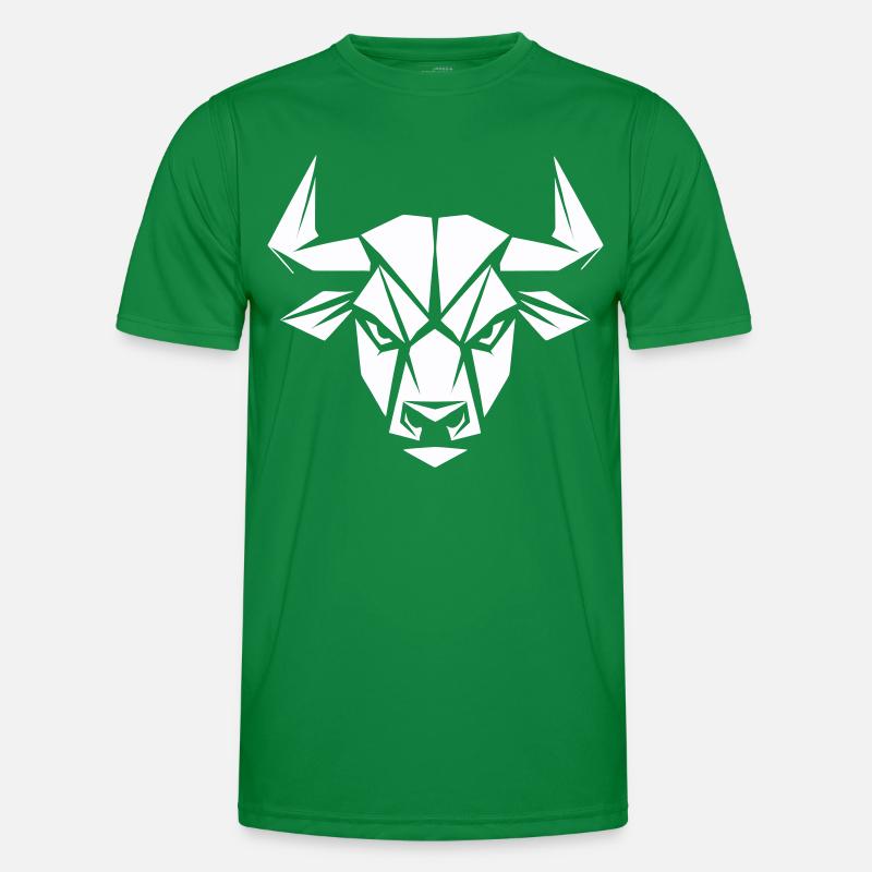 Bull Evil Eye Polygon Men's Functional T-Shirt