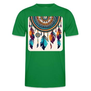 Spiritueller Traumfänger - Männer Funktions-T-Shirt - Kelly Green - Vorne - AI Model Male 178 dark (178cm)