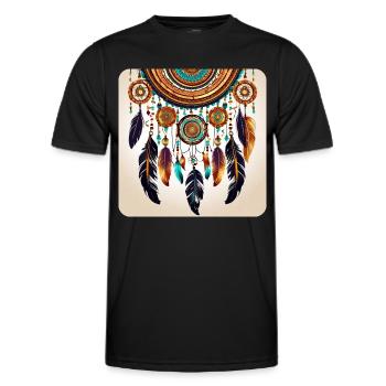 Spiritual Dream Catcher - Men's Functional T-Shirt - black - Front - AI Model Male 178 dark (178cm)