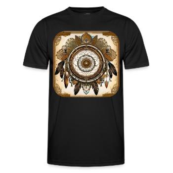 Spiritueller Traumfänger - Männer Funktions-T-Shirt - Schwarz - Vorne - AI Model Male 178 dark (178cm)