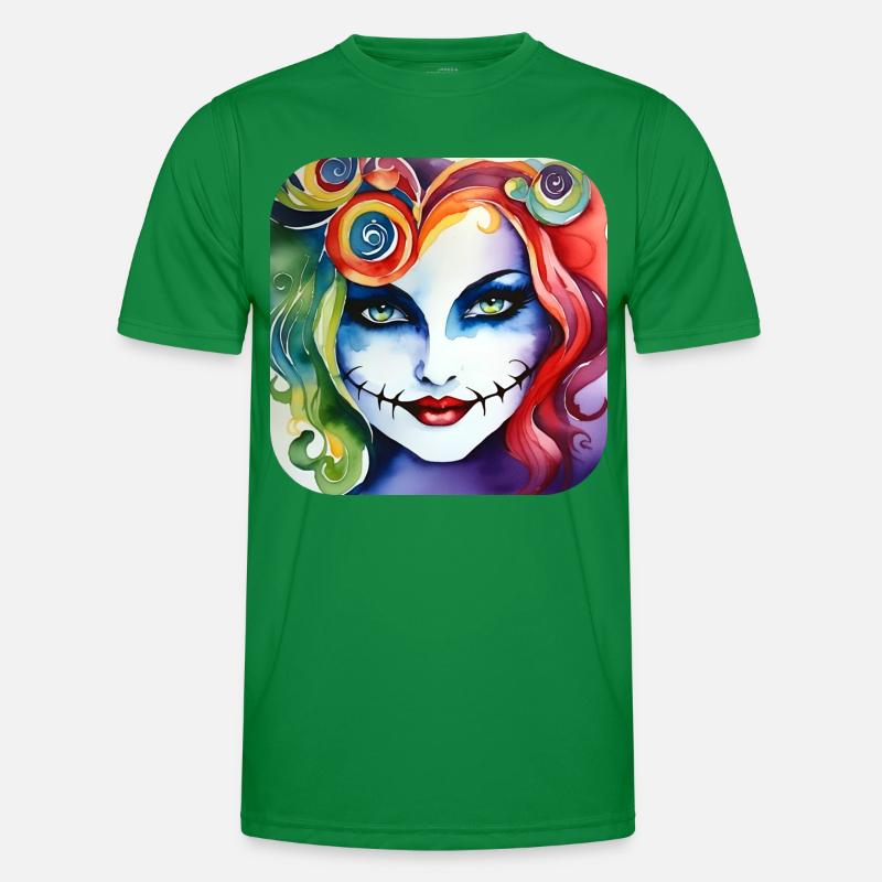 Cooles Harlequin Gothic Mädchen Männer Funktions-T-Shirt
