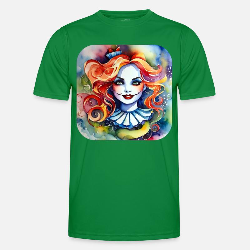 Cooles Harlequin Gothic Mädchen Männer Funktions-T-Shirt