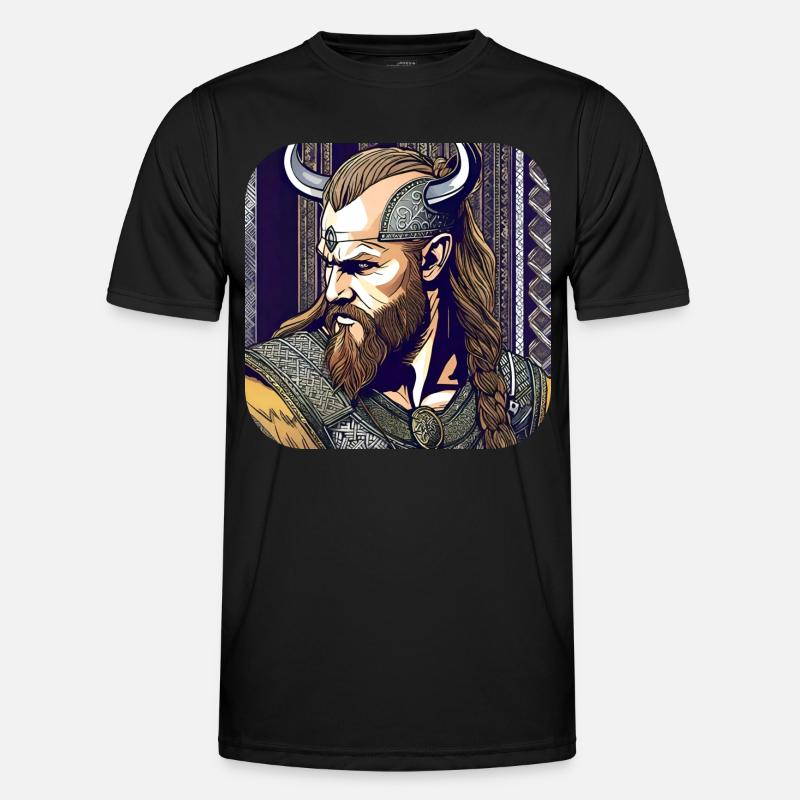 Stolzer Wikinger Krieger Germane - Männer Funktions-T-Shirt - Schwarz
