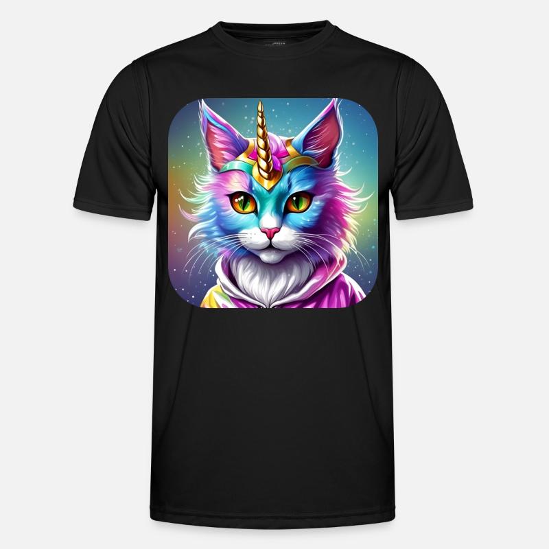 Chat licorne mignon T-shirt sport Homme