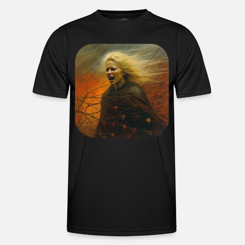 Düstere Horror Banshee - Männer Funktions-T-Shirt - Schwarz