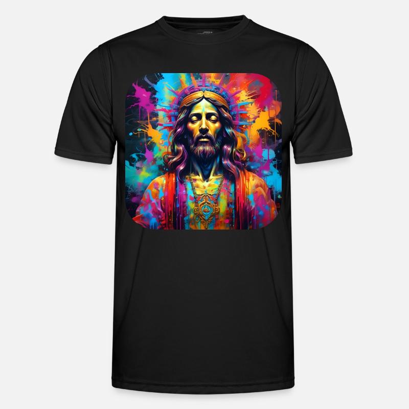 Jésus en style graffiti T-shirt sport Homme
