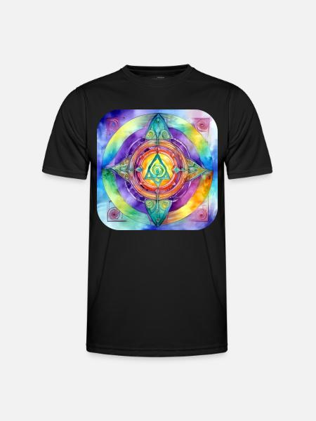 Symbol in bright colours - Men's Functional T-Shirt - black