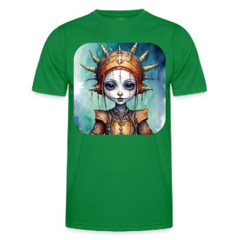 Cooles Gothic Punk Girl - Männer Funktions-T-Shirt - Kelly Green - Vorne - AI Model Male 178 dark (178cm)
