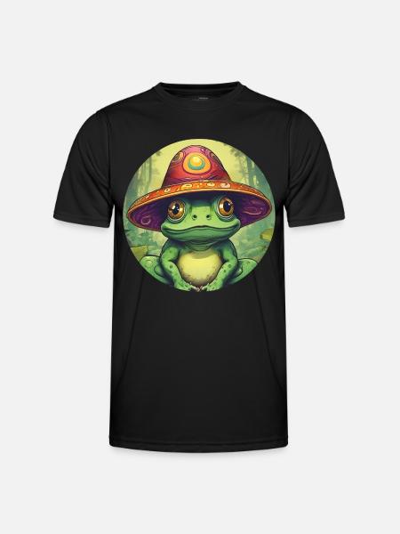 Psychedelic Frog II - Men's Functional T-Shirt - black