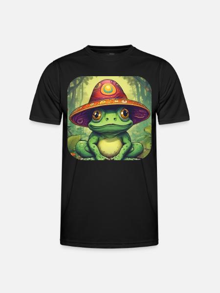 Psychedelic Frog I - Men's Functional T-Shirt - black