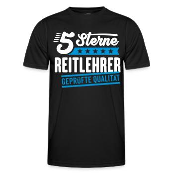 5Sterne Reitlehrer - Männer Funktions-T-Shirt - Schwarz - Vorne - AI Model Male 178 dark (178cm)