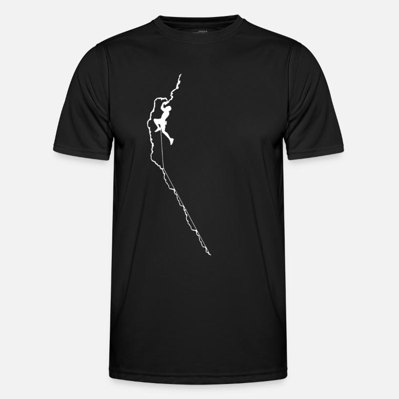 Klettern - Kletterer Felsklettern Geschenk - Männer Funktions-T-Shirt - Schwarz