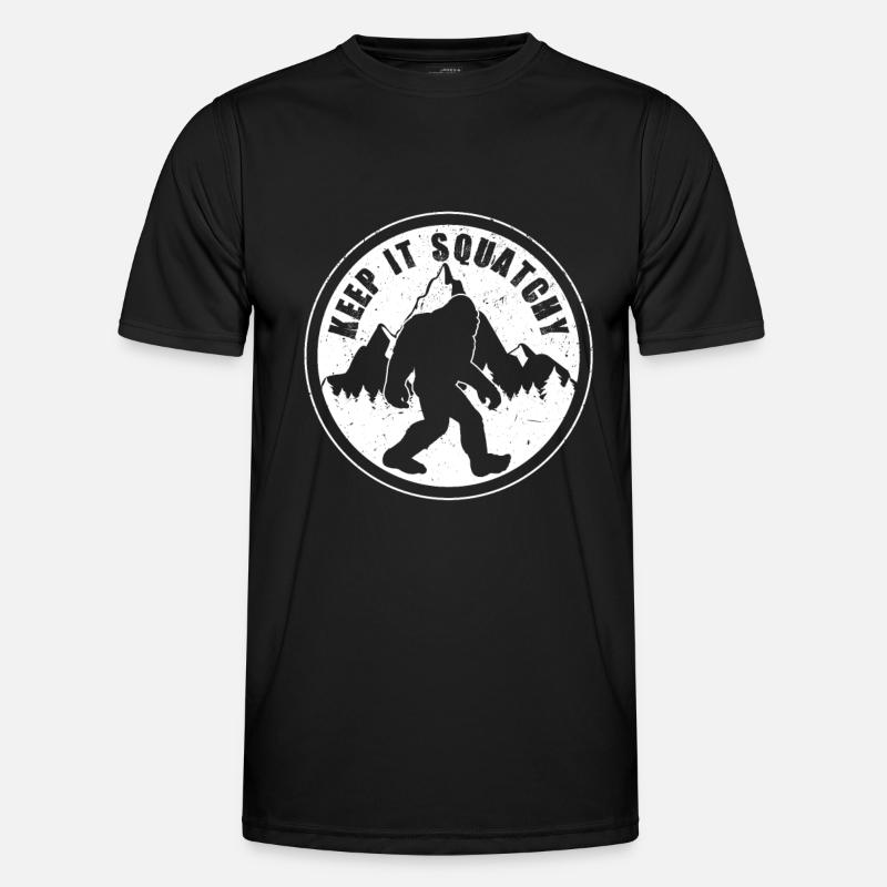 Bigfoot Sasquatch - Männer Funktions-T-Shirt - Schwarz