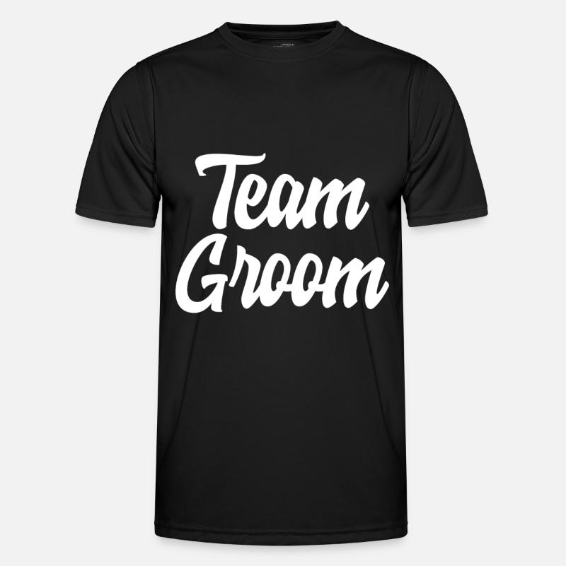 Team groom nice cool gift - Men's Functional T-Shirt - black