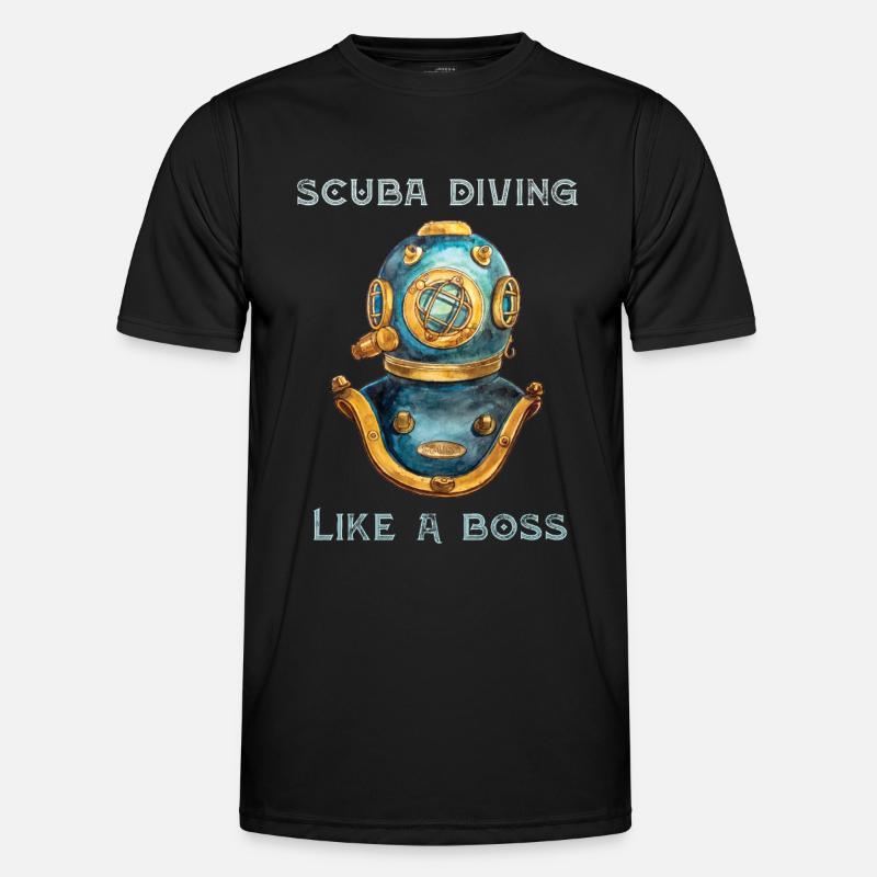 Scuba Diving Like A Boss - Men's Functional T-Shirt - black
