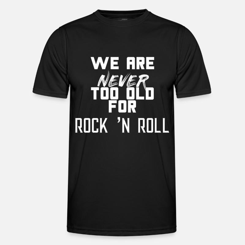 ROCK AND ROLL - Männer Funktions-T-Shirt - Schwarz