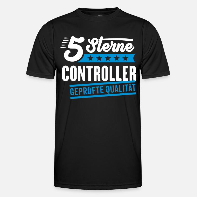 5Sterne Controller - Männer Funktions-T-Shirt - Schwarz