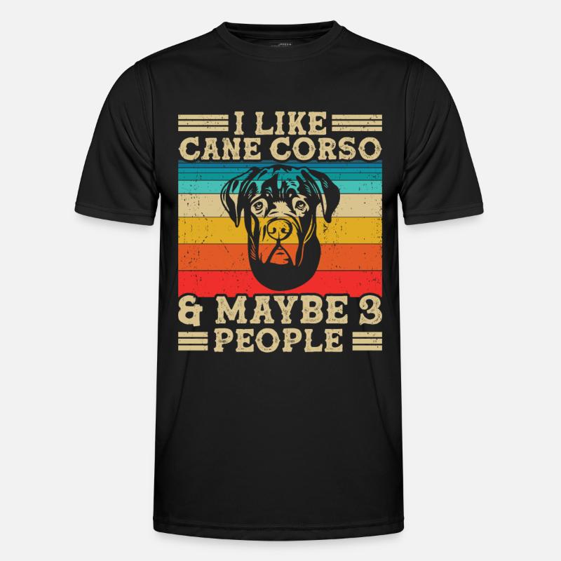 Cane Corso - Männer Funktions-T-Shirt - Schwarz