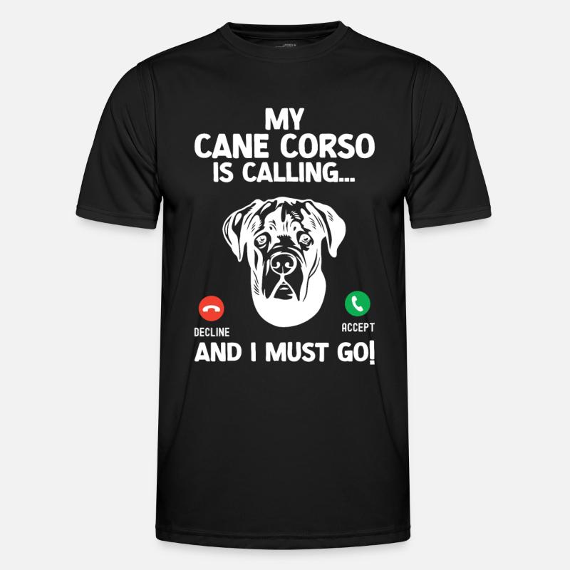 Cane Corso - Männer Funktions-T-Shirt - Schwarz