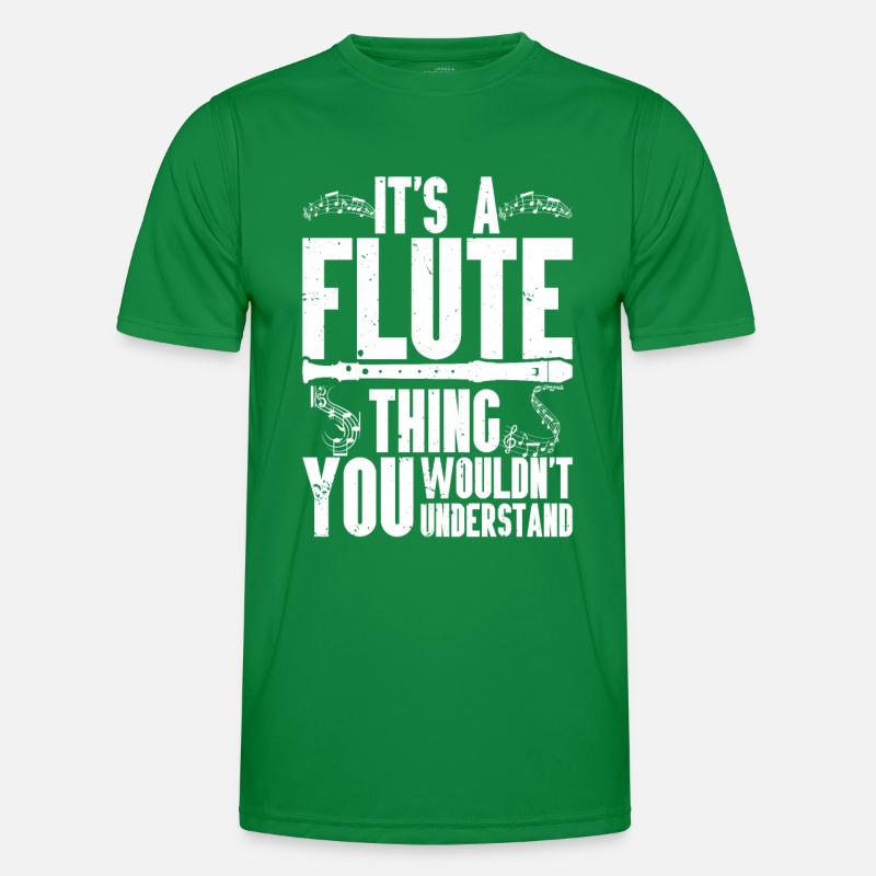Flöte Männer Funktions-T-Shirt