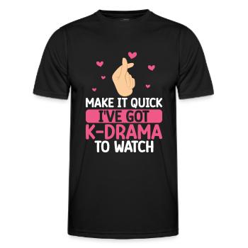 K-Drame - T-shirt sport Homme - noir - Devant - AI Model Male 178 dark (178cm)