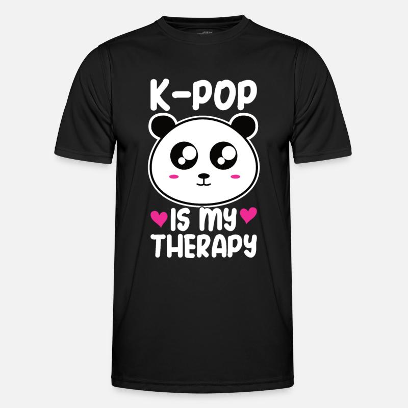 K-Pop Panda - Men's Functional T-Shirt - black
