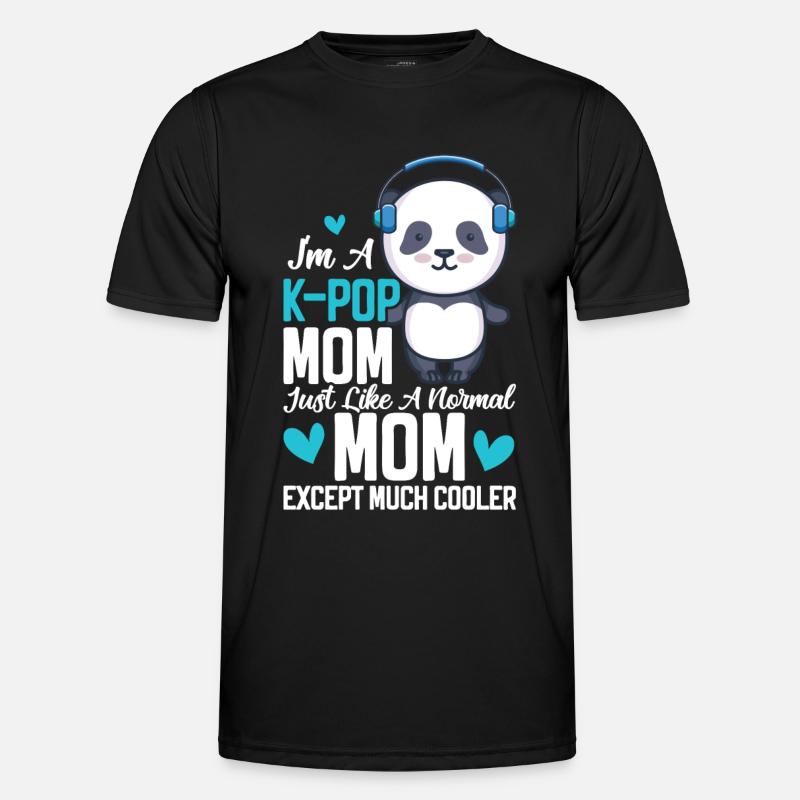 K-Pop Panda - Men's Functional T-Shirt - black