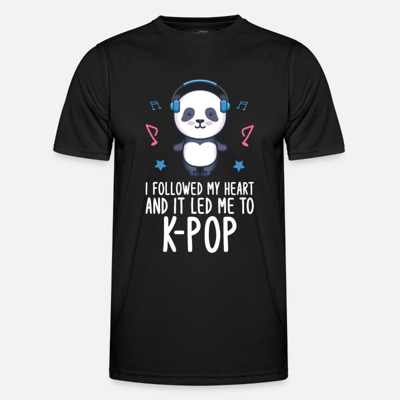 K-Pop Panda - Men's Functional T-Shirt - black