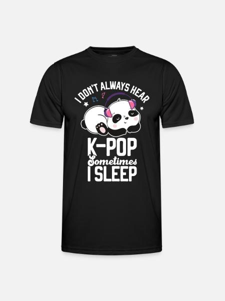 K-Pop Panda - Men's Functional T-Shirt - black
