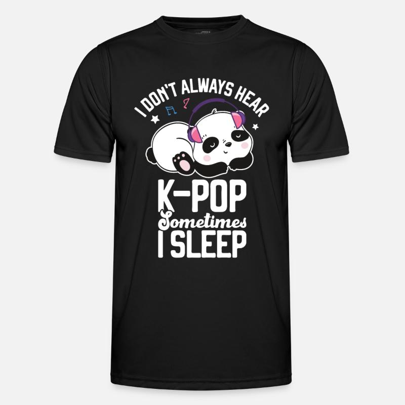 K-Pop Panda - Men's Functional T-Shirt - black