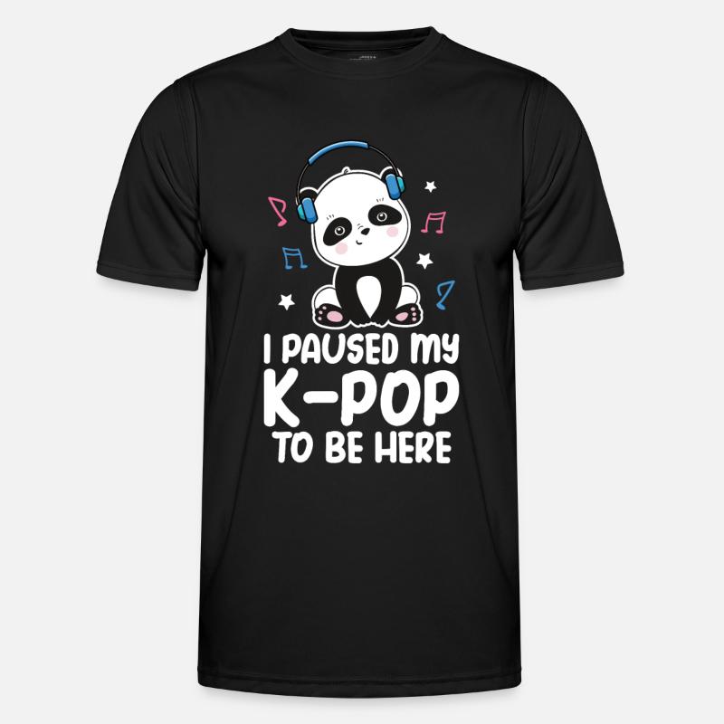 K-Pop Panda - Men's Functional T-Shirt - black