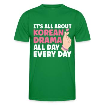 K-Drame - T-shirt sport Homme - vert - Devant - AI Model Male 178 dark (178cm)