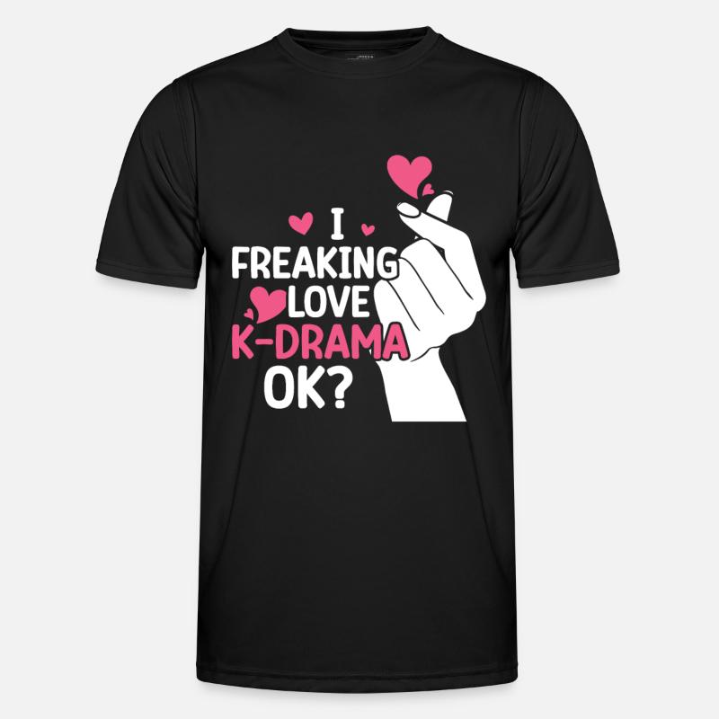 K-Drama - Männer Funktions-T-Shirt - Schwarz