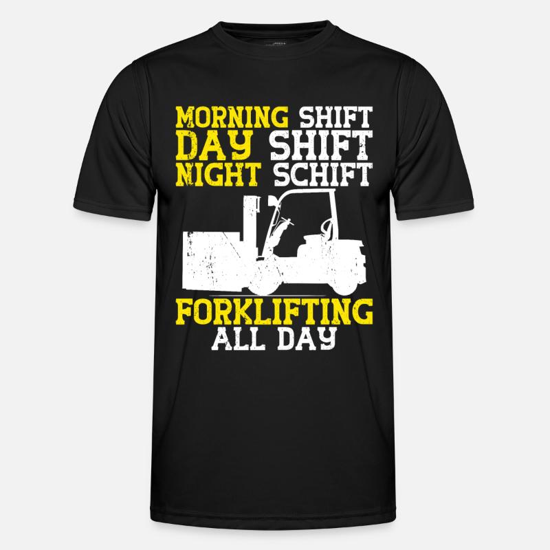 Gabelstaplerfahrer - Männer Funktions-T-Shirt - Schwarz