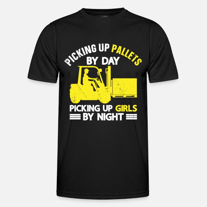 Gabelstaplerfahrer - Männer Funktions-T-Shirt - Schwarz