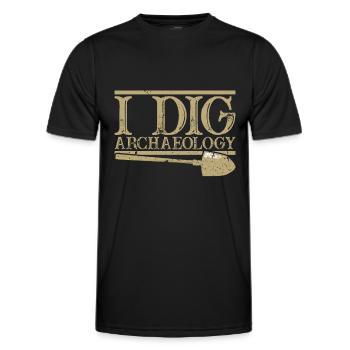 Archaeology - Men's Functional T-Shirt - black - Front - AI Model Male 178 dark (178cm)