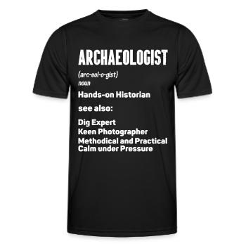 Archaeology - Men's Functional T-Shirt - black - Front - AI Model Male 178 dark (178cm)