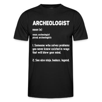 Archaeology - Men's Functional T-Shirt - black - Front - AI Model Male 178 dark (178cm)