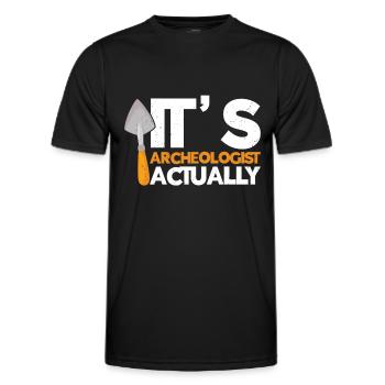 Archaeology - Men's Functional T-Shirt - black - Front - AI Model Male 178 dark (178cm)