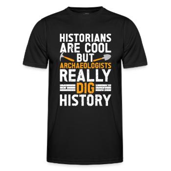 Archaeology - Men's Functional T-Shirt - black - Front - AI Model Male 178 dark (178cm)