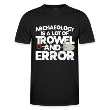 Archaeology - Men's Functional T-Shirt - black - Front - AI Model Male 178 dark (178cm)