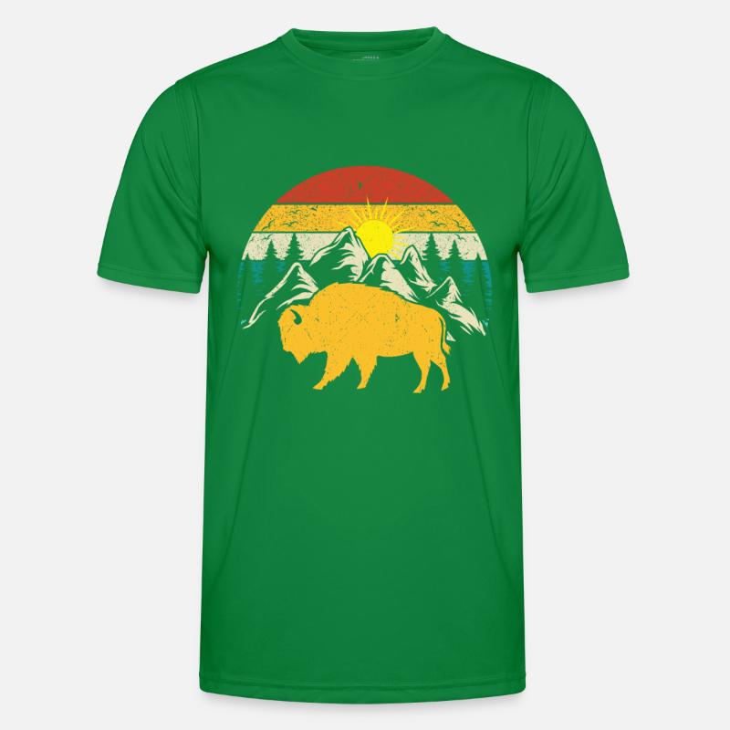 Bison Männer Funktions-T-Shirt